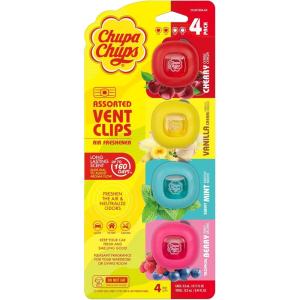 imageChupa Chups Air Freshener Rosy Peach  Long Lasting With Fun Scents Colorful and Vibrant for Car Unique Perfume Deodorizer  2Pack 4pcs TotalAssorted Scents