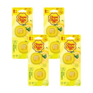 imageChupa Chups Car Air Freshener Lemon Twist  Long Lasting Car Fresheners with Fun Scents Colorful and Vibrant Air Freshener for Car Unique Car Freshner Perfume Deodorizer 4Pack 8pcs Total