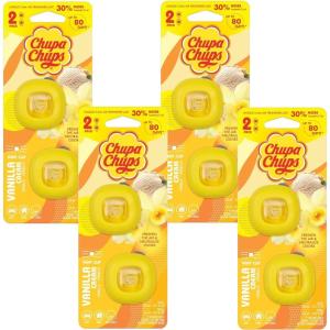 imageChupa Chups Car Air Freshener Vanilla Cream  Long Lasting Car Fresheners with Fun Scents Colorful and Vibrant Air Freshener for Car Unique Car Freshner Perfume Deodorizer 4Pack 8pcs Total