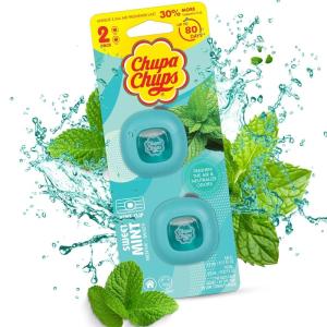 imageChupa Chups Sweet Mint Car Air Freshener Vent Clips  Cute Car Accessories Long Lasting Freshies Vehicle Scents Air Freshener for Women Area Deodorizer Odor Eliminator New Fresh Smell 2 CountSweet Mint
