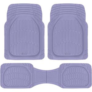 imageHeavy Duty Rubber 4Piece Beige Car Floor Mats  Universal Trimmable AllWeather Car Accessories  Girl Car Accessories for Women ampamp Cute Car Mats for Women for Girly Car Decor Truck ampamp SUVLavender
