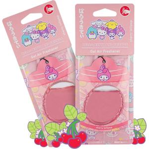 imageHello Kitty and Friends Car Air Freshener Cinnamoroll  Fresh Cotton Hanging Gel Area Deodorizer LongLasting Car Scents Air Freshener Cute Automotive Sanrio Accessories Decor 2PackCherry Lollipop