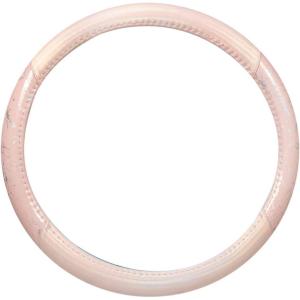 imagePink Sequin Bling Steering Wheel Cover Standard 15 Inch Size Fits Most Vehicles Cute Faux Leather Car Steering Cover with Diamond Rhinestone Glitter Like Detail Car Accessories for WomenPink Holo Bling