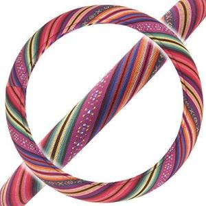 imagePink Woven Boho Bohemian Hippie Saddle Blanket Style Steering Wheel Cover for Women  Fits Most Standard Wheel Sizes 145  15 inch Woven Style  Light Stripes