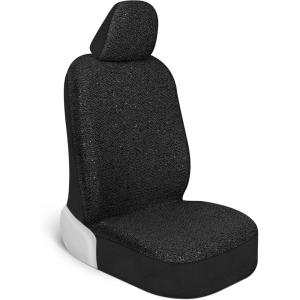 imagePlush Sherpa Fleece Car Seat Cover 1 Piece Gray Seat Cover for Cars with Soft Cushioned Touch Cute Automotive Interior Protector for Trucks Van SUV Car Accessories for WomenBlack Sequin