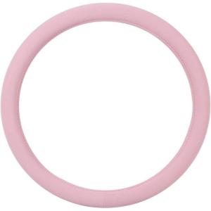 imageSharper Image Ultra Soft Comfy Leather Grip Steering Wheel Cover  Universal Size 145 15 155 Inch Soft Leather  Baby Pink