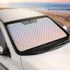 imageChecker Gradient Car Window Sun Shade Auto Shade for Windshield Visor Block UV Reflect Heat to Keep Your Car SUV Truck Cool Jumbo 64quotx32quotChecker