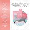 imageChecker Gradient Car Window Sun Shade Auto Shade for Windshield Visor Block UV Reflect Heat to Keep Your Car SUV Truck Cool Jumbo 64quotx32quotChecker w Side Shades