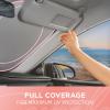 imageChecker Gradient Car Window Sun Shade Auto Shade for Windshield Visor Block UV Reflect Heat to Keep Your Car SUV Truck Cool Jumbo 64quotx32quotPalm Trees