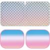 imageChecker Gradient Car Window Sun Shade Auto Shade for Windshield Visor Block UV Reflect Heat to Keep Your Car SUV Truck Cool Jumbo 64quotx32quotChecker w Side Shades