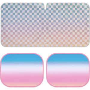 imageChecker Gradient Car Window Sun Shade Auto Shade for Windshield Visor Block UV Reflect Heat to Keep Your Car SUV Truck Cool Jumbo 64quotx32quotChecker w Side Shades