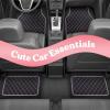 imageDiamond Bling Car Mats Shiny Rhinestone Crystal Carpet Car Floor Mat Glitter Crystal Mat with Heel Pad Cute Automotive Floor Mats for Car SUV VanWomen Girl RedDiamond Purple