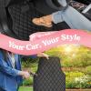 imageDiamond Bling Car Mats Shiny Rhinestone Crystal Carpet Car Floor Mat Glitter Crystal Mat with Heel Pad Cute Automotive Floor Mats for Car SUV VanWomen Girl RedDiamond Black