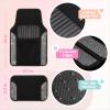 imageDiamond Bling Car Mats Shiny Rhinestone Crystal Carpet Car Floor Mat Glitter Crystal Mat with Heel Pad Cute Automotive Floor Mats for Car SUV VanWomen Girl RedBling White