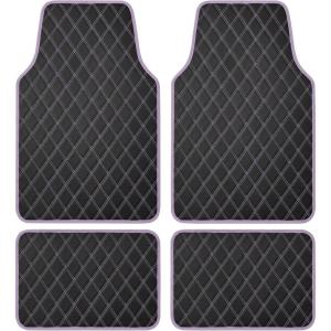 imageDiamond Bling Car Mats Shiny Rhinestone Crystal Carpet Car Floor Mat Glitter Crystal Mat with Heel Pad Cute Automotive Floor Mats for Car SUV VanWomen Girl RedDiamond Purple