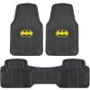 imageBDK Superman Superhero Car Floor Mats Officially Licensed Warner Bros DC Comics All Weather Interior Auto Protection Heavy Duty Rubber Liners for Car Truck Van SUVClassic Batman