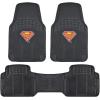 imageBDK Superman Superhero Car Floor Mats Officially Licensed Warner Bros DC Comics All Weather Interior Auto Protection Heavy Duty Rubber Liners for Car Truck Van SUVClassic Superman