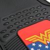 imageBDK Superman Superhero Car Floor Mats Officially Licensed Warner Bros DC Comics All Weather Interior Auto Protection Heavy Duty Rubber Liners for Car Truck Van SUVClassic Wonder Woman