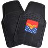 imageBDK Superman Superhero Car Floor Mats Officially Licensed Warner Bros DC Comics All Weather Interior Auto Protection Heavy Duty Rubber Liners for Car Truck Van SUVClassic Wonder Woman