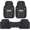 imageBDK Superman Superhero Car Floor Mats Officially Licensed Warner Bros DC Comics All Weather Interior Auto Protection Heavy Duty Rubber Liners for Car Truck Van SUVArmored Batman