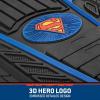 imageBDK Superman Superhero Car Floor Mats Officially Licensed Warner Bros DC Comics All Weather Interior Auto Protection Heavy Duty Rubber Liners for Car Truck Van SUVArmored Superman