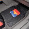 imageBDK Warner Bros DC Comics Wonder Woman Car Accessories  Universal Fit Front Pair Seat Covers with Matching Seat Belt Pads ampamp Heavy Duty All Weather Rubber Liners Floor Mats NoSlip Grip 27 x 18 in