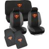 imageBDK Officially Licensed Superman Car Seat Cover Heavy Duty Front Rubber Floor Mat