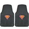 imageBDK Superman Superhero Car Floor Mats Officially Licensed Warner Bros DC Comics All Weather Interior Auto Protection Heavy Duty Rubber Liners for Car Truck Van SUVClassic Superman
