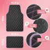 imageCarbella DiamondLuxe Car Floor Mats Stylish Faux Leather Car Mats with Diamond Stitched Detail and Matching Taping Universally Sized AllWeather Floor Mats for Cars Trucks SUV Full PurplePurple