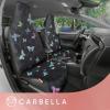 imageCarbella Coral Hawaiian Floral Car Seat Covers 2 Pack Flower Print Gradient Seat Covers for Cars Trucks SUV Car Accessories for WomenBlack Leopard  Butterflies