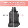 image:imageBlingStitch Car Seat Covers for Front Seats  Luxurious Black Vegan Leather Seat Covers for Cars with Clear Bling Crystals Premium Automotive Seat Covers for SUV Trucks Car Bling LuxuryBlack with Silver Crystals