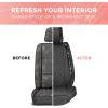 image:imageBlingStitch Car Seat Covers for Front Seats  Luxurious Black Vegan Leather Seat Covers for Cars with Clear Bling Crystals Premium Automotive Seat Covers for SUV Trucks Car Bling LuxuryBlack with Black Crystals