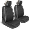 image:imageBlingStitch Car Seat Covers for Front Seats  Luxurious Black Vegan Leather Seat Covers for Cars with Clear Bling Crystals Premium Automotive Seat Covers for SUV Trucks Car Bling LuxuryBlack with Silver Crystals