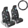 Black Leopard & Butterflies