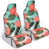 image:imageCarbella Black Leopard amp Butterfly Car Seat Covers 2 Pack Animal Print Front Seat Covers for Cars with Matching Steering Wheel Cover Cute Automotive Interior Covers for Trucks Van SUVHawaiian Floral