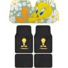 image:imageBDK Warner Bros Looney Tunes Tweety Bird Car Accessories  Windshield Sun Shade 58x27 in UV Block Double Bubble Accordion Folding  Universal Fit Floor Mats Set Front and Rear NoSlip Grip