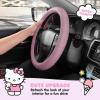image:imageHello Kitty and Friends Steering Wheel Cover Universal Fit Cute Accessories for Women Stylish Decor Gift Hello Accessories  Fits Standard Wheels 14515Hello Kitty Pink
