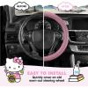image:imageSanrio Kuromi Car Trunk Organizer Steering Wheel Cover Air Freshener amp Refill  Cute Collapsible HeavyDuty Storage amp Car Accessories for Groceries Tools Travel  125L x 125W x 9HSet Hello Kitty