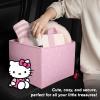 image:imageSanrio Kuromi Car Trunk Organizer Steering Wheel Cover Air Freshener amp Refill  Cute Collapsible HeavyDuty Storage amp Car Accessories for Groceries Tools Travel  125L x 125W x 9HSet Hello Kitty