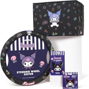 image:imageSanrio Kuromi Car Trunk Organizer Steering Wheel Cover Air Freshener amp Refill  Cute Collapsible HeavyDuty Storage amp Car Accessories for Groceries Tools Travel  125L x 125W x 9HPack Kuromi