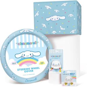 image:imageSanrio Kuromi Car Trunk Organizer Steering Wheel Cover Air Freshener amp Refill  Cute Collapsible HeavyDuty Storage amp Car Accessories for Groceries Tools Travel  125L x 125W x 9HPack Cinnamoroll