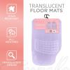 image:imageCarbella Automotive Floor Mats for Cars 2 Piece Car Floor Mats TrimtoFit All Weather Clear Car Mats for Auto Truck Van SUV Car Floor Mats for Women  Sunset AuraLilac Glass
