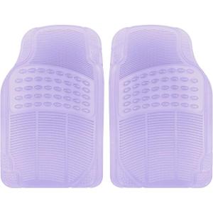 image:imageCarbella Automotive Floor Mats for Cars 2 Piece Car Floor Mats TrimtoFit All Weather Clear Car Mats for Auto Truck Van SUV Car Floor Mats for Women  Sunset AuraLilac Glass