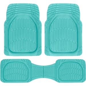 image:imageCarbella Automotive Floor Mats for Cars 2 Piece Car Floor Mats TrimtoFit All Weather Clear Car Mats for Auto Truck Van SUV Car Floor Mats for Women  Sunset AuraRobins Egg Blue