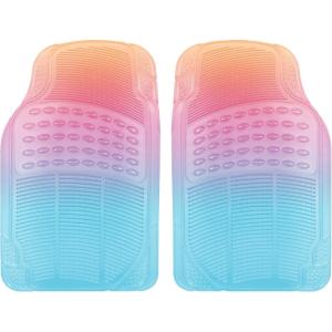 image:imageCarbella Automotive Floor Mats for Cars 2 Piece Car Floor Mats TrimtoFit All Weather Clear Car Mats for Auto Truck Van SUV Car Floor Mats for Women  Sunset AuraSherbet Sunset